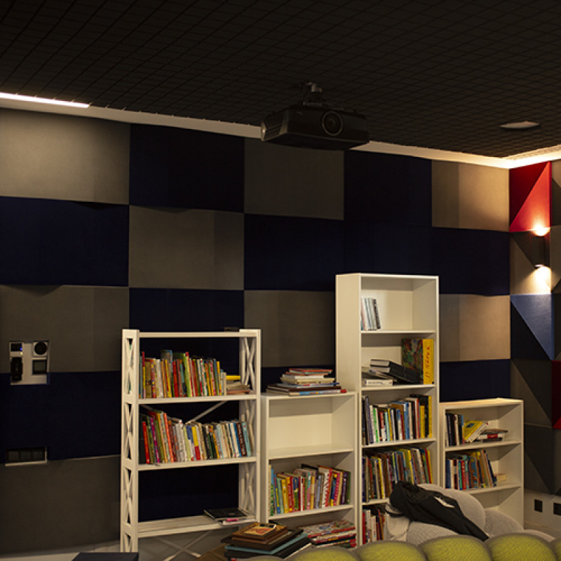 Acoustic plate Ecosound Doblorectang Gray 800x500x80mm color grey