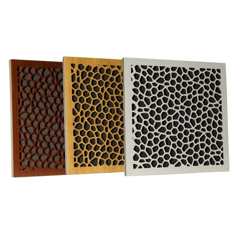 Acoustic panel Ecosound EcoNet cream 50x50 cm 53mm color Light oak