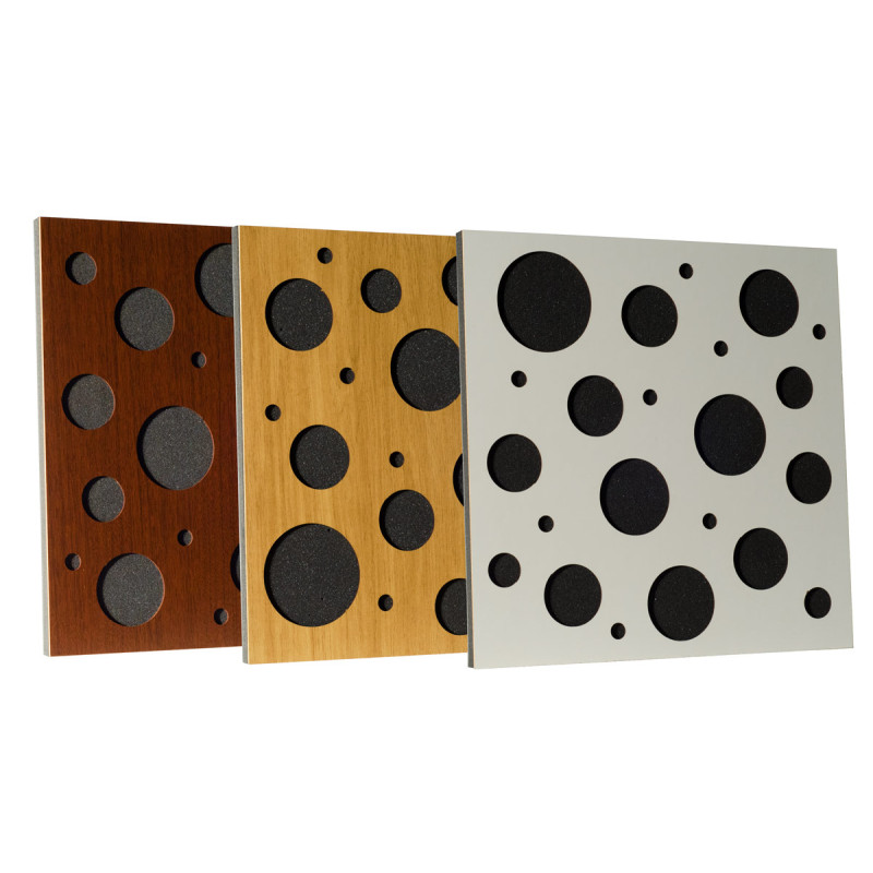 Acoustic panel Ecosound EcoBubble cream 50x50 cm 53mm color Light oak