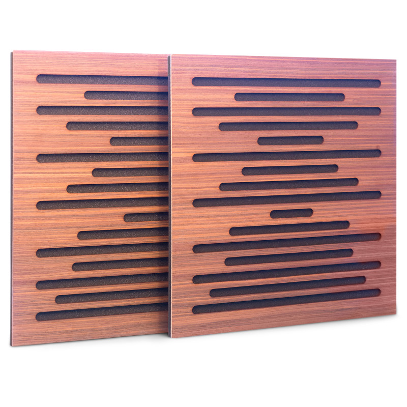 Acoustic panel Ecosound EcoWave Zebrano 50x50cm 33mm cream color