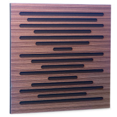 Acoustic panel Ecosound EcoWave Venge Contrast 50x50cm 33mm brown striped