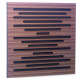 Acoustic panel Ecosound EcoWave Venge Contrast 50x50cm 73mm brown striped