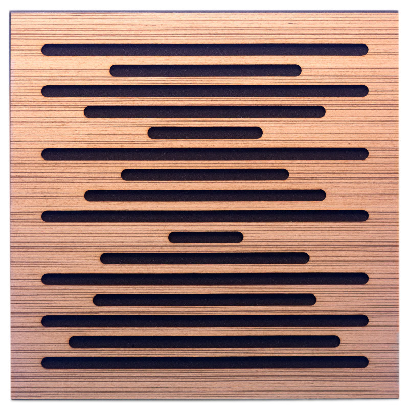 Acoustic panel Ecosound EcoWave Zebrano 50x50cm 33mm cream color