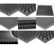 Acoustic foam pyramid, smooth, wave