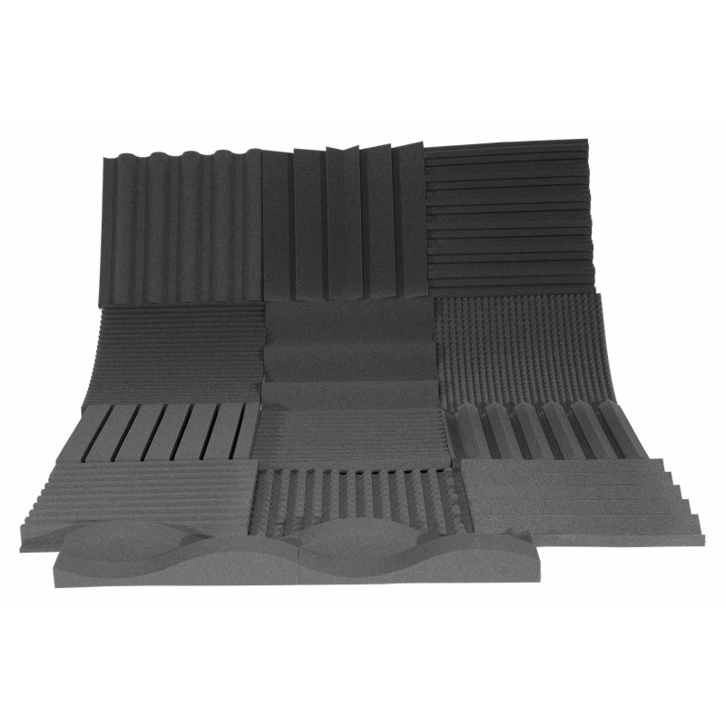 Acoustic foam panel Ecosound VOLNA XL 50mm, 50x50cm graphite black