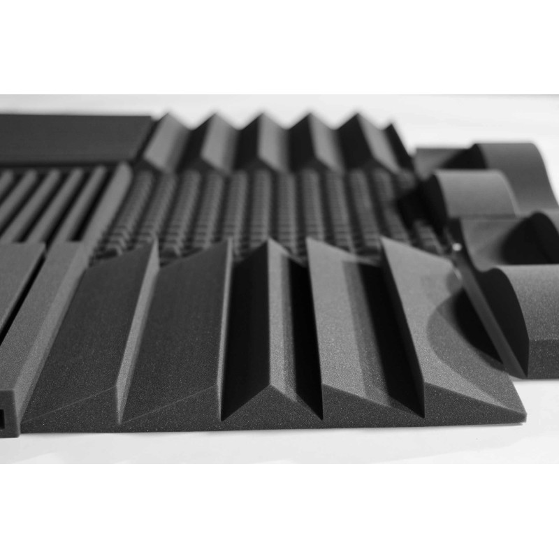 Acoustic foam panel Ecosound FISH 75mm, 50x10cm graphite black