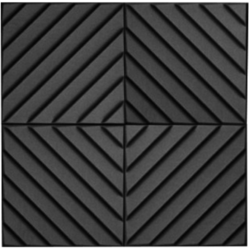 Acoustic panel Ecosound Acoustic Wave 50mm, 50x50cm graphite black