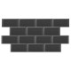 Acoustic foam panel Ecosound Brick 50mm, 25x50cm graphite black