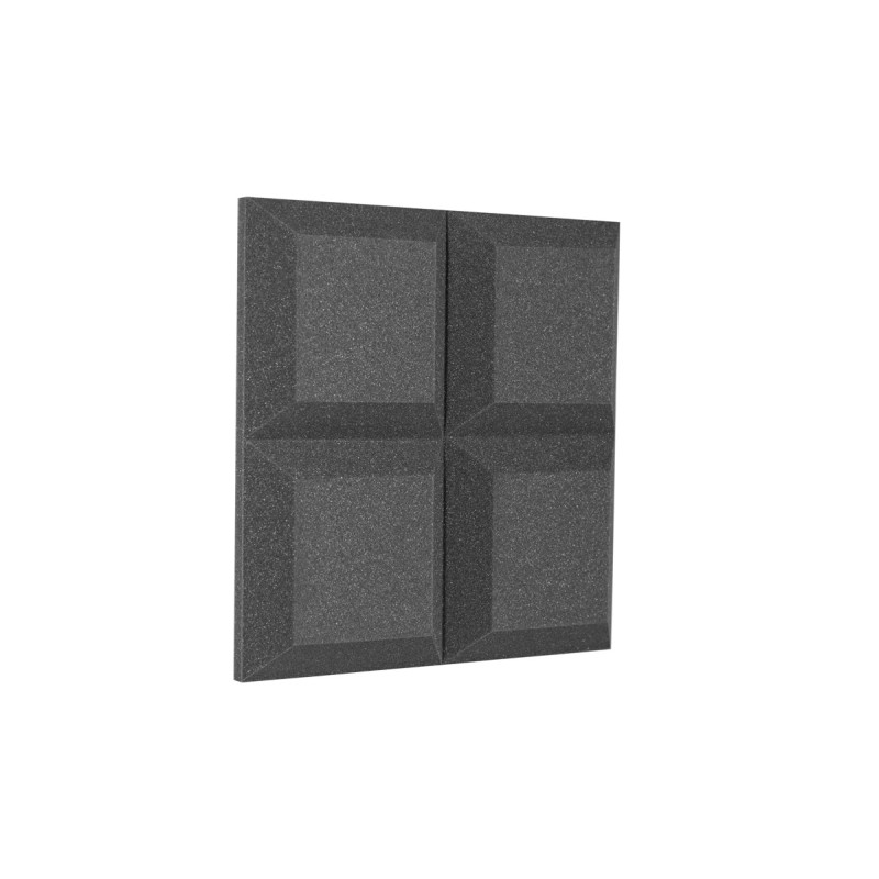 Acoustic foam panel Ecosound Quatro 50mm, 50x50cm graphite black