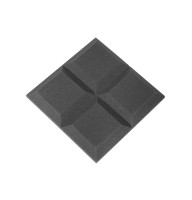 Acoustic foam panel Ecosound Quatro 50mm, 50x50cm graphite black