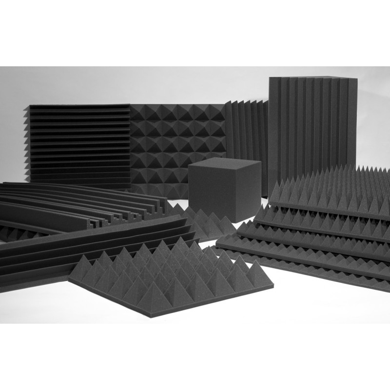 Honeycomb foam wave Ecosound thickness 20mm,1mx2m Color black graphite