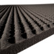 Acoustic foam non-flammable Ecosound cellular Wave 30mm 2mx1m black graphite