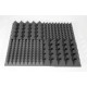 Acoustic foam panel Ecosound pyramid 90mm Mini, 0.5x0.5m black graphite