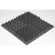 Acoustic foam panel Ecosound pyramid 120mm Mini, 0.5x0.5m black graphite