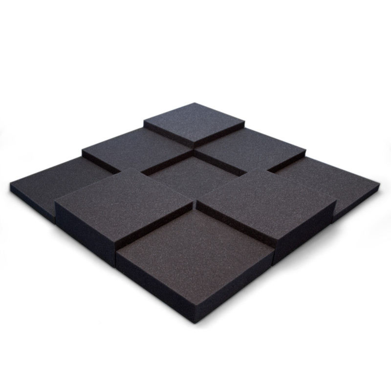 Acoustic foam panel Ecosound Pattern Black 60mm, 60x60cm 