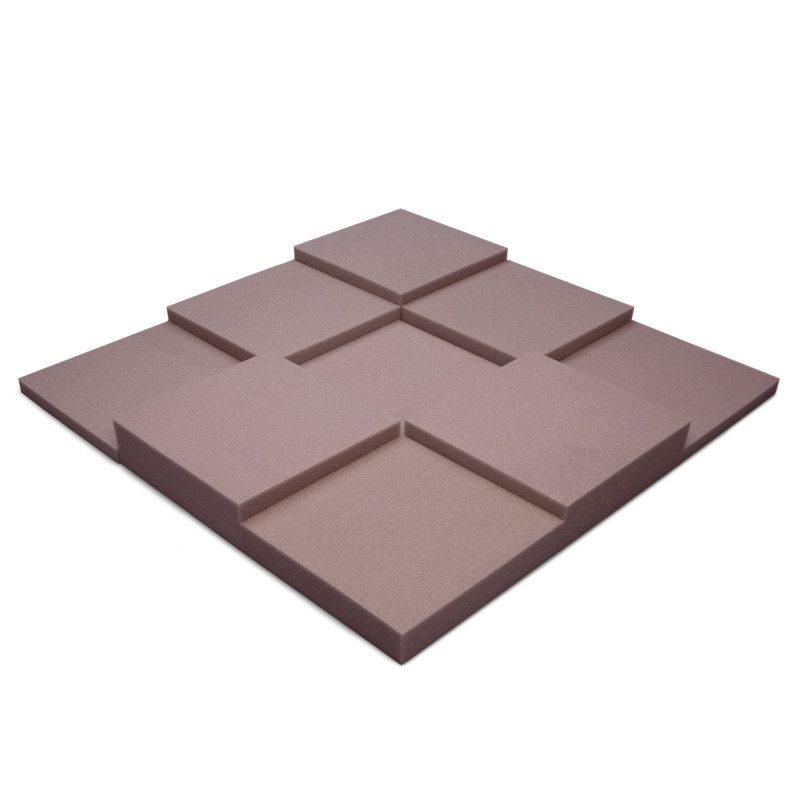 Acoustic foam panel Ecosound Pattern light gray 60mm, 60x60cm  gray