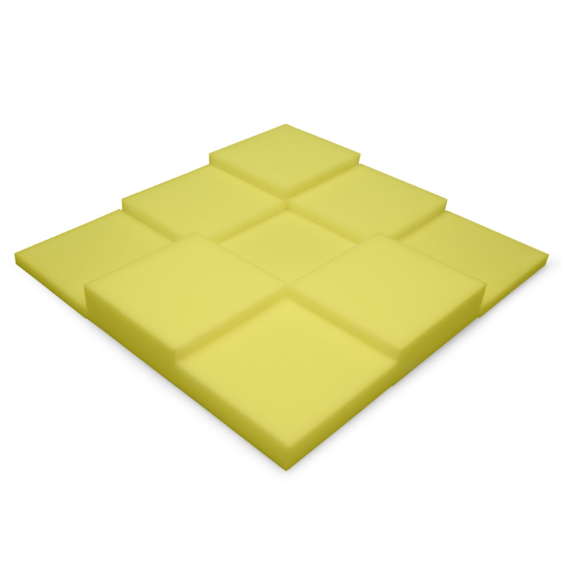 Acoustic foam panel Ecosound Pattern Yellow 60mm, 60x60cm 