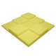 Acoustic foam panel Ecosound Pattern Yellow 60mm, 60x60cm 