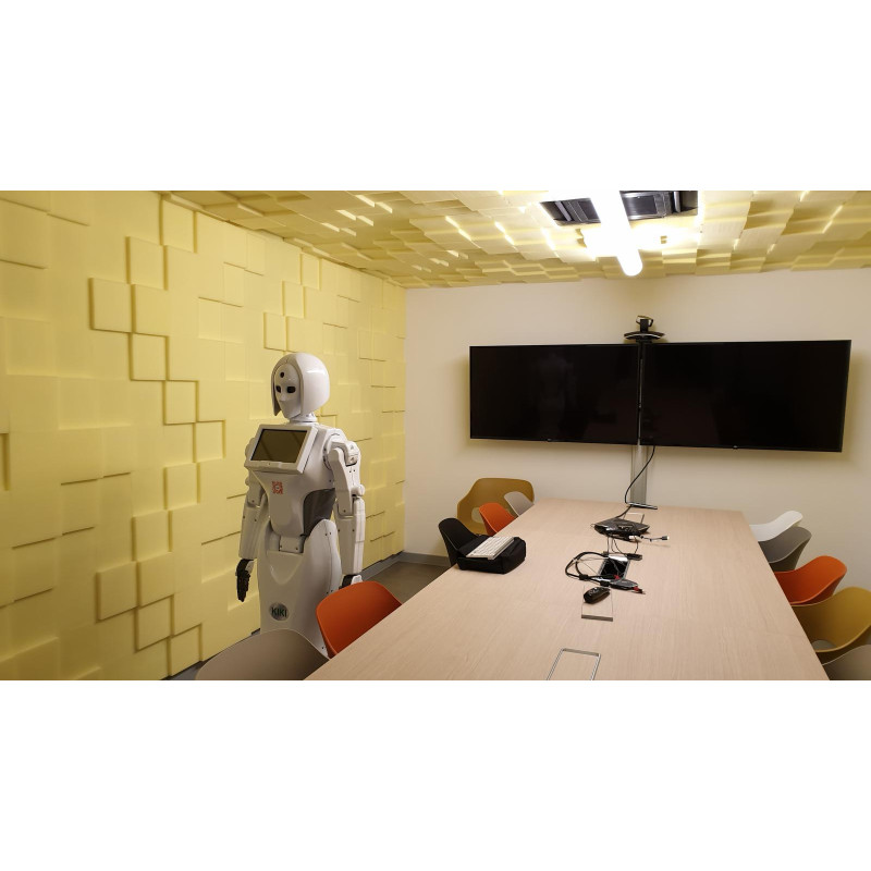 Velvet acoustic panel made of acoustic foam Ecosound Velvet Gray 50x25cm 50mm Color Grey