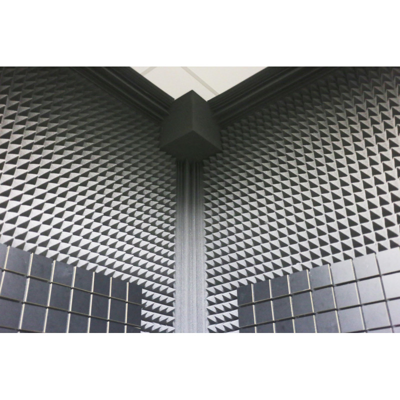 Acoustic foam panel Ecosound pyramid 90mm Mini, 0.5x0.5m black graphite