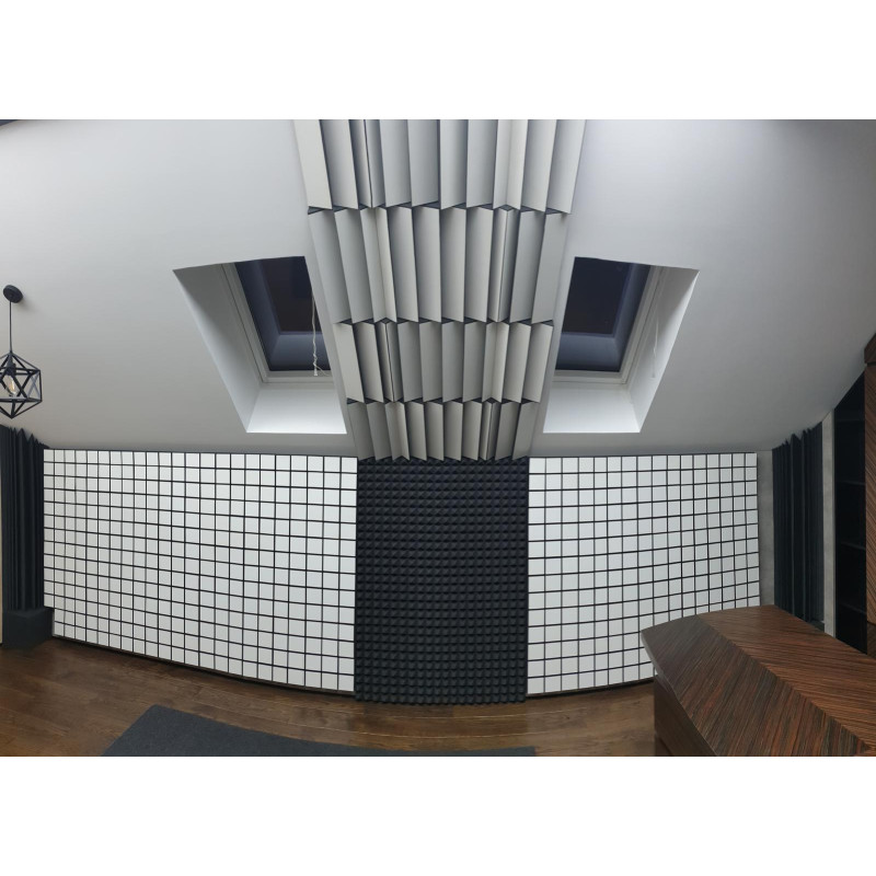 Acoustic diffuser diffuser Ecosound PINDIFF CRATER White 53mm 50x50 cm 