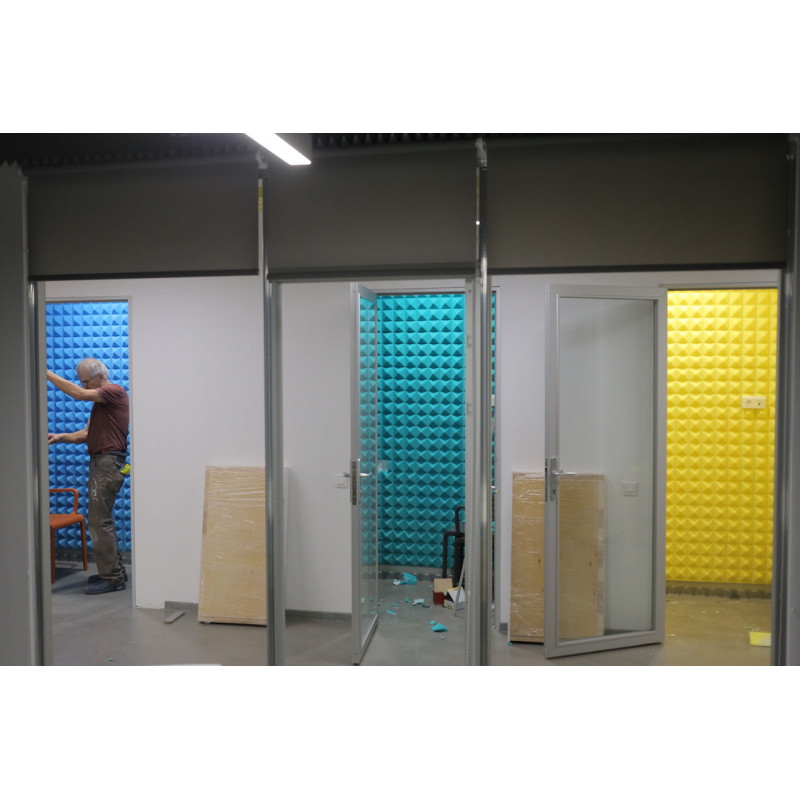 Acoustic foam panel Ecosound Pyramid Gain Green 50mm 45x45cm 