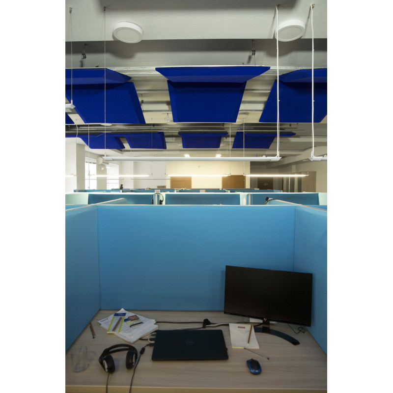 Ecosound Quadro Blue Suspended Sound Absorbing Panel 50mm 1x1m 