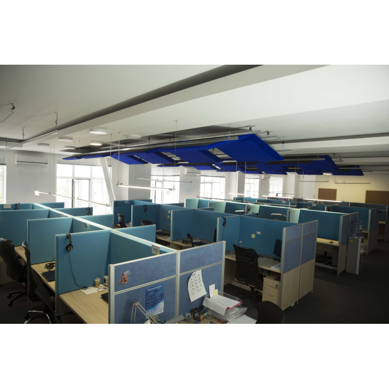 Ecosound Quadro Blue Suspended Sound Absorbing Panel 50mm 1x1m 