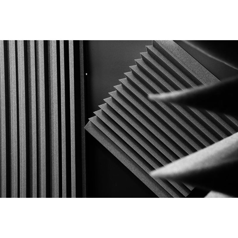 Ecosound Acoustic Foam Panel Saw 100mm 0.6mx0.6m Graphite Black