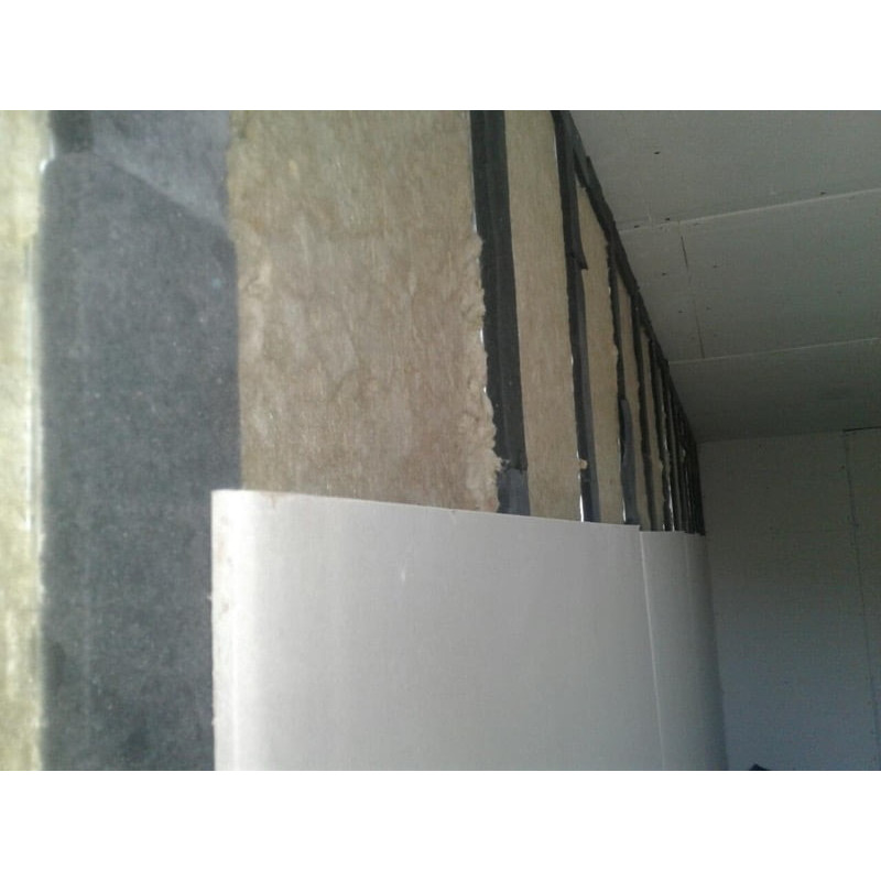 Acoustic mineral wool AcousticWool Sonet P 50mm - 80 kg/m3, 1mx0.6m (3.6 m2/pack) color light yellow