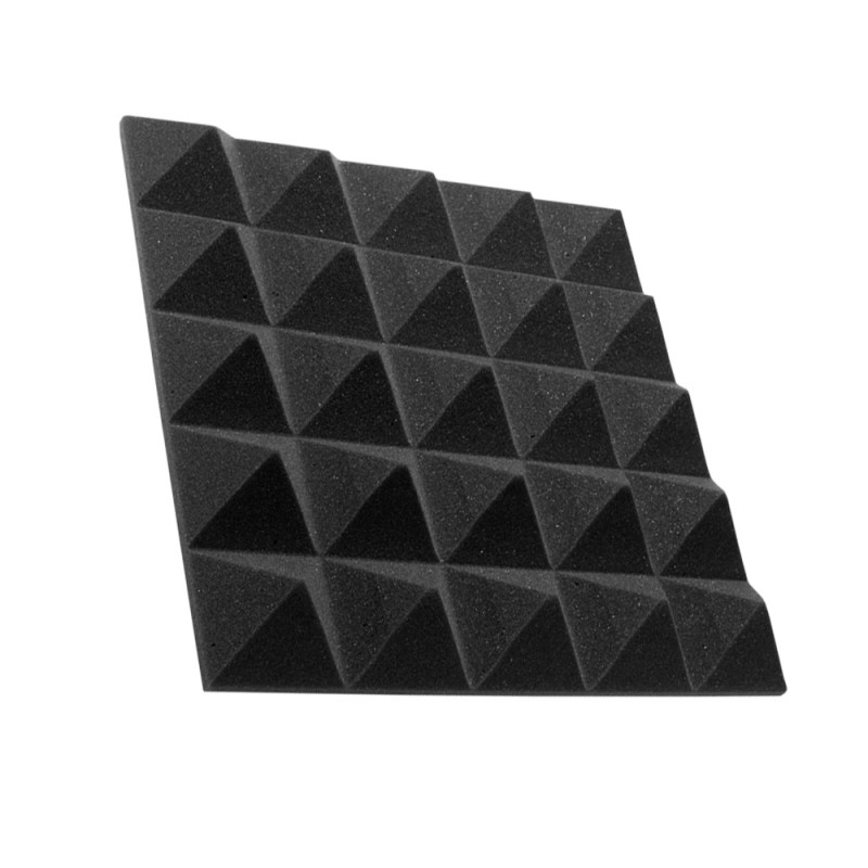 Acoustic foam panel Ecosound Pyramid Gain Black 50mm 45x45cm 