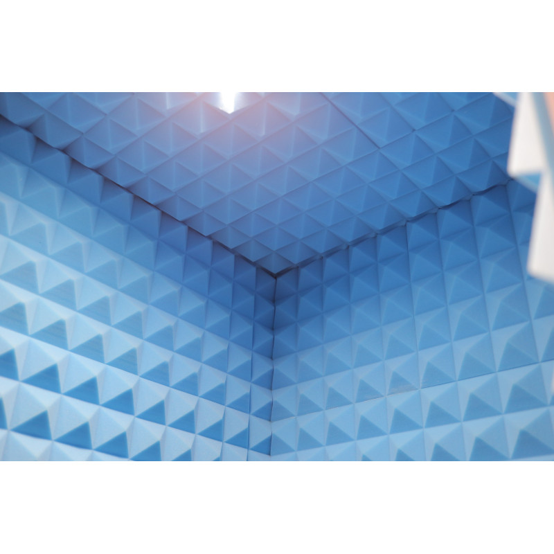 Acoustic foam panel Ecosound pyramid Pyramid Velvet Blue 250x250x25mm 