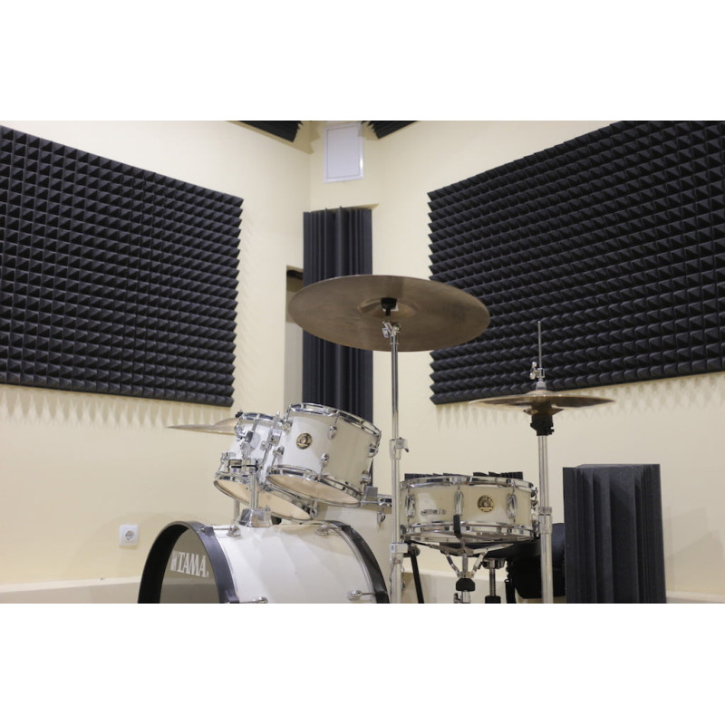 Acoustic foam panel Ecosound pyramid Pyramid Velvet Black 250x250x25mm 