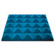 Acoustic foam panel Ecosound pyramid Pyramid Velvet Blue 250x250x25mm 