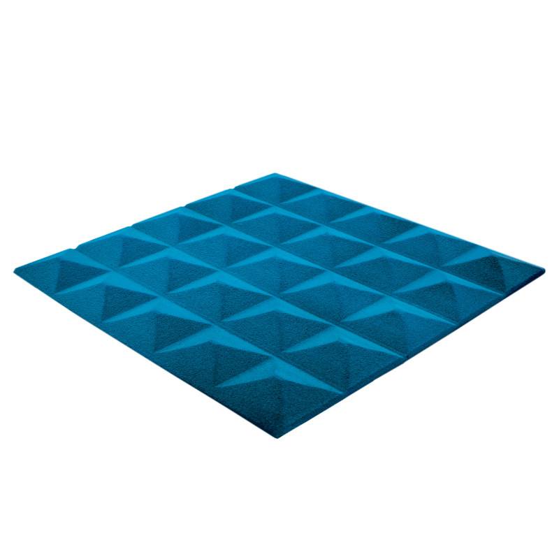 Acoustic foam panel Ecosound pyramid Pyramid Velvet Blue 250x250x25mm 