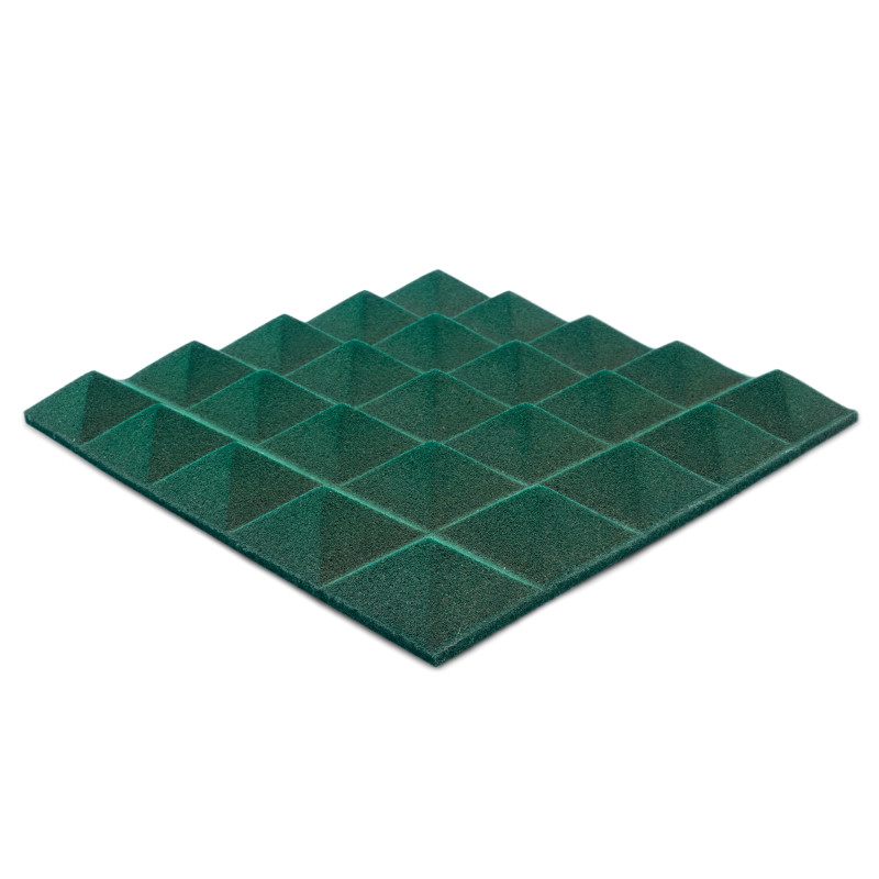 Acoustic foam panel Ecosound pyramid Pyramid Velvet Dark green 250x250x25mm 