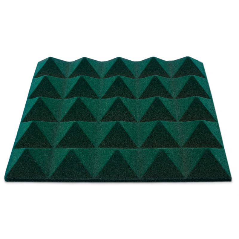 Acoustic foam panel Ecosound pyramid Pyramid Velvet Dark green 250x250x25mm 