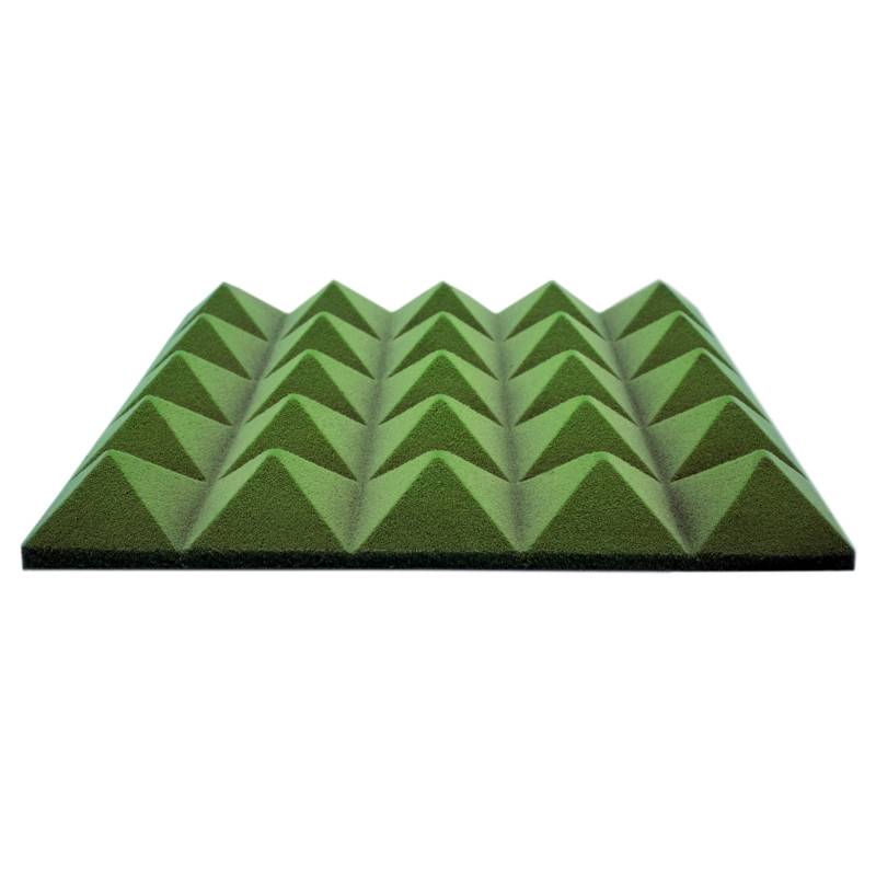 Acoustic foam panel Ecosound pyramid Pyramid Velvet Green 250x250x25mm 