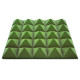 Acoustic foam panel Ecosound pyramid Pyramid Velvet Green 250x250x25mm 