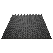 Acoustic foam Ecosound pyramid 70mm 1mx1m Color black graphite