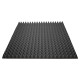 Acoustic foam Ecosound pyramid 70mm 1mx1m Color black graphite