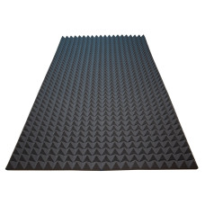 Acoustic foam Ecosound pyramid 30mm 2mx1m Color black graphite