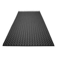 Acoustic foam Ecosound pyramid 70mm 2mx1m Color black graphite