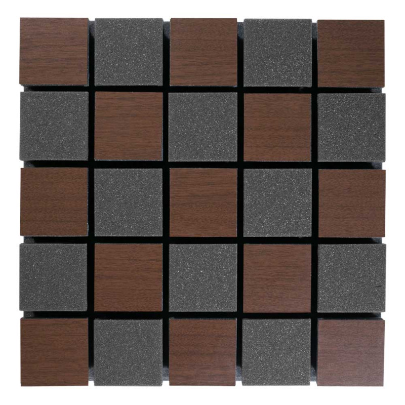 Acoustic panel Ecosound Tetras Acoustic Wood Brown 50x50cm 53mm 