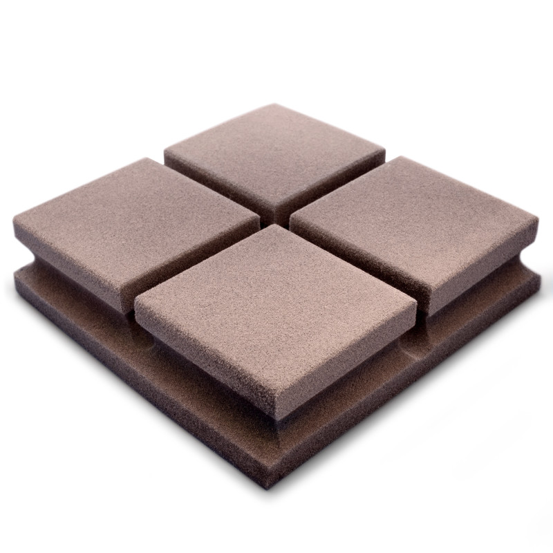 Acoustic panel Ecosound Tetras Velvet Gray 200x200x50mm color grey