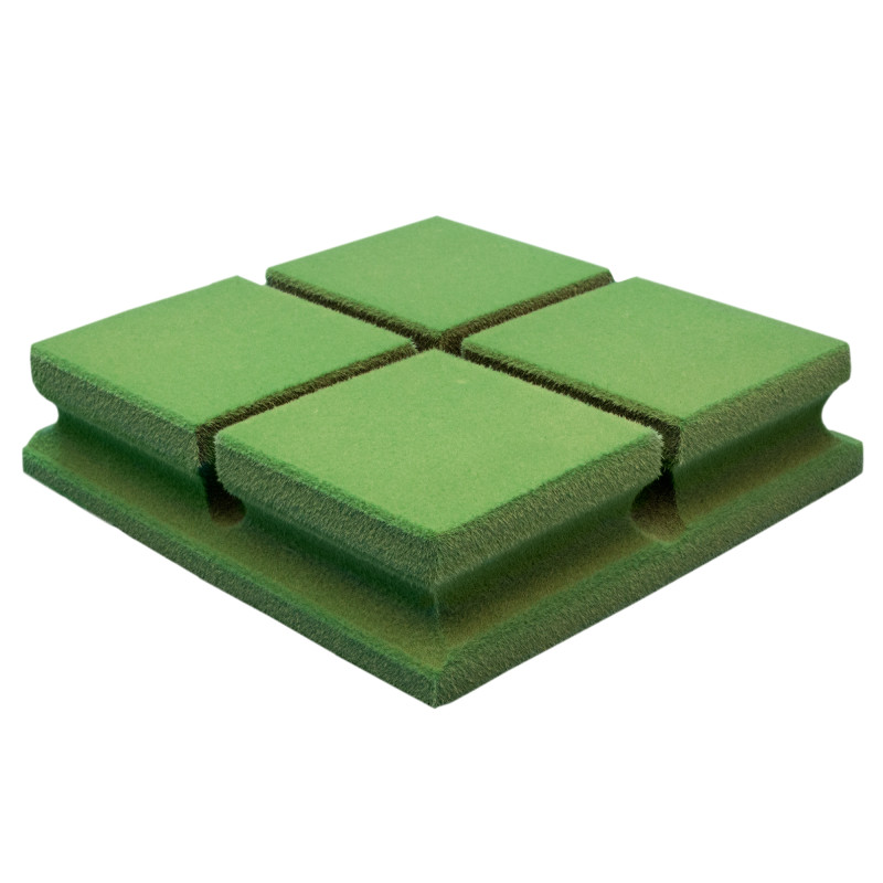 Acoustic panel Ecosound Tetras Velvet Pistasho 200x200x50mm color green