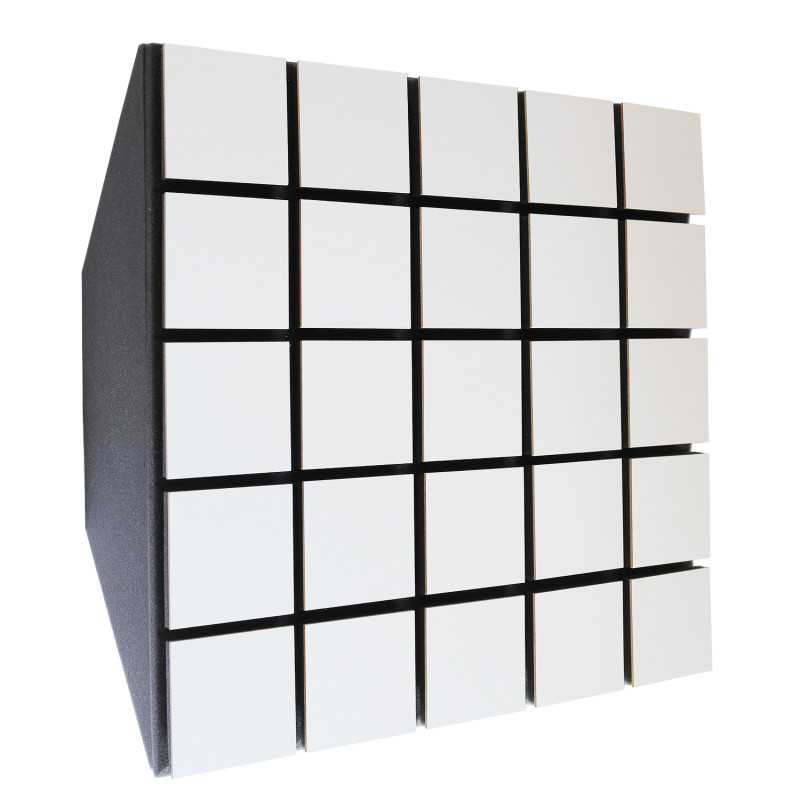 Bass trap TETRAS WOOD WHITE 500x500x180 mm