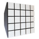 Bass trap TETRAS WOOD WHITE 500x500x180 mm