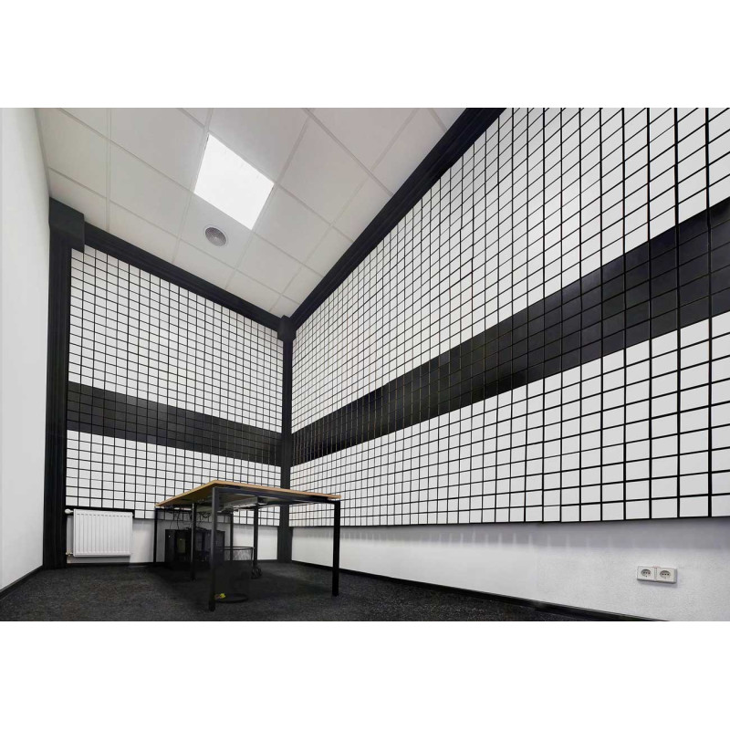 Acoustic foam panel Ecosound Tetras Black 100x200cm, 100mm