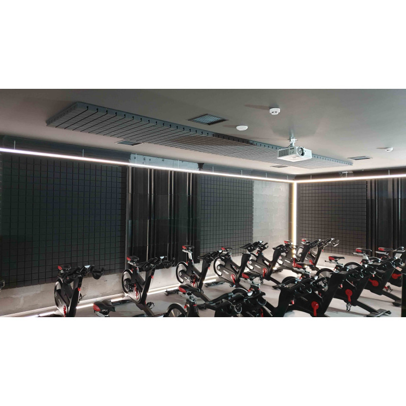 Acoustic foam panel Ecosound Tetras Black 100x200cm, 100mm